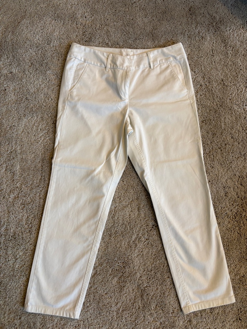 LOFT Cream Straight-Leg Men's Chinos